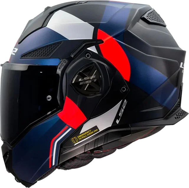 LS2 Advant X Helmet Ultra Black/Blue/Red Matt