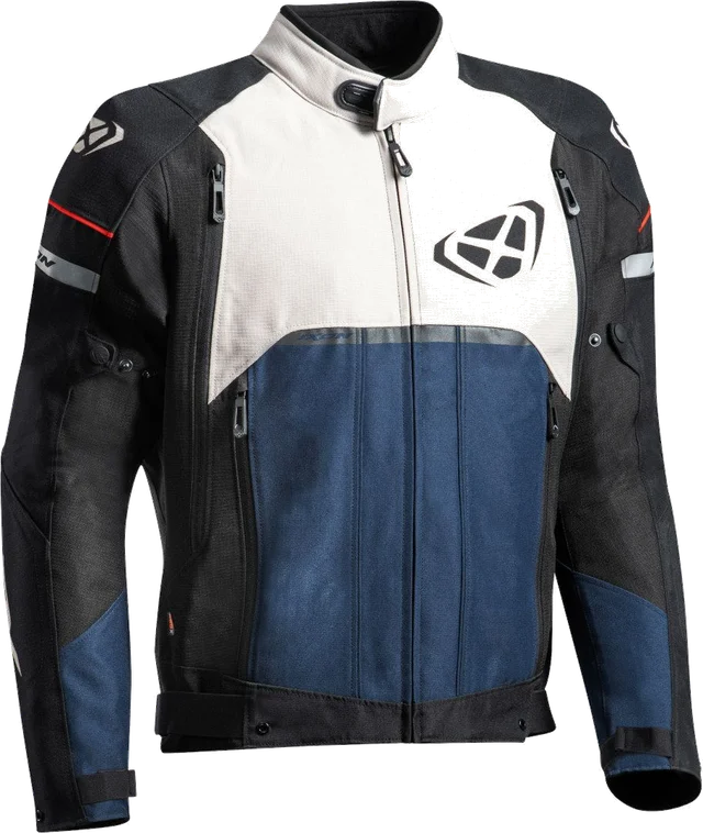 Ixon Allroad Grege Navy Black Textile Motorcycle Jacket, Navy Black
