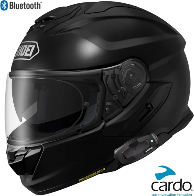 Shoei GT-Air 3 Bluetooth Helmet Pearl Black Cardo Packtalk S