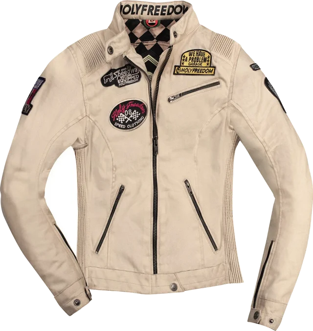 HolyFreedom Quattro Waxed Ladies Motorcycle Textile Jacket, black