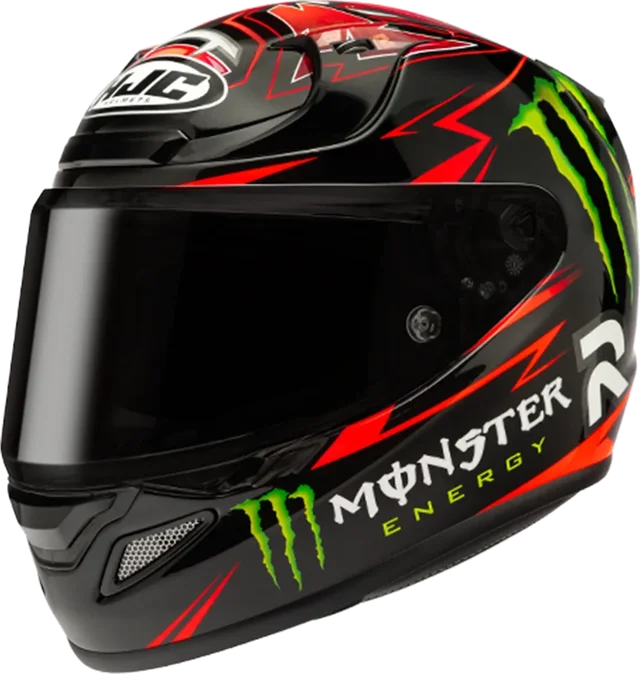 HJC Rpha12 Helmet Quartararo Replica MC1 Black/Red Fluo Gloss