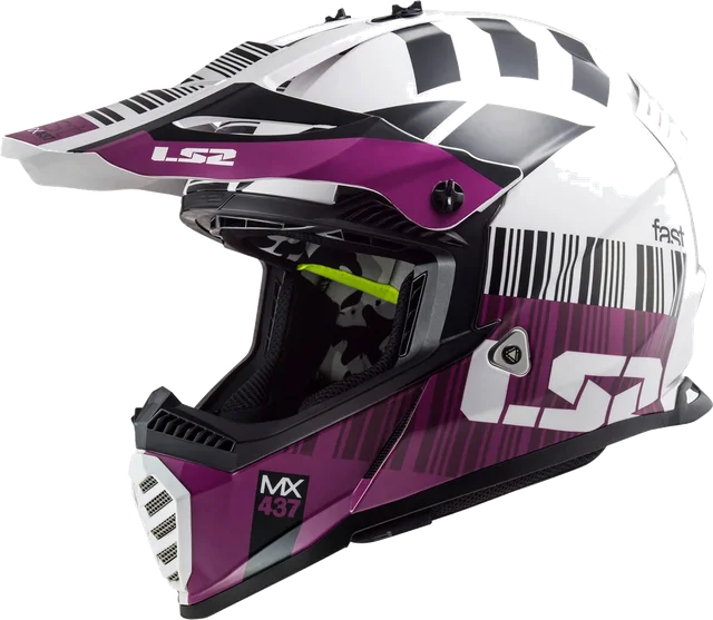 LS2 Helmets LS2 Gate Xcode Helmet CLOSEOUT, gloss white purple