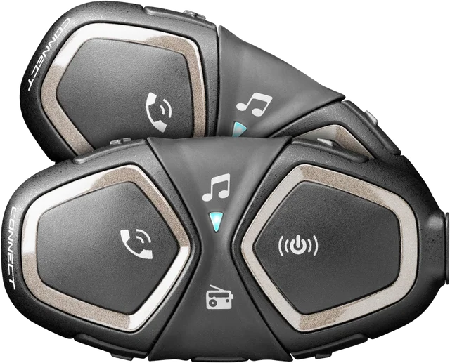 Interphone Connect Bluetooth Communication System Double Pack, black