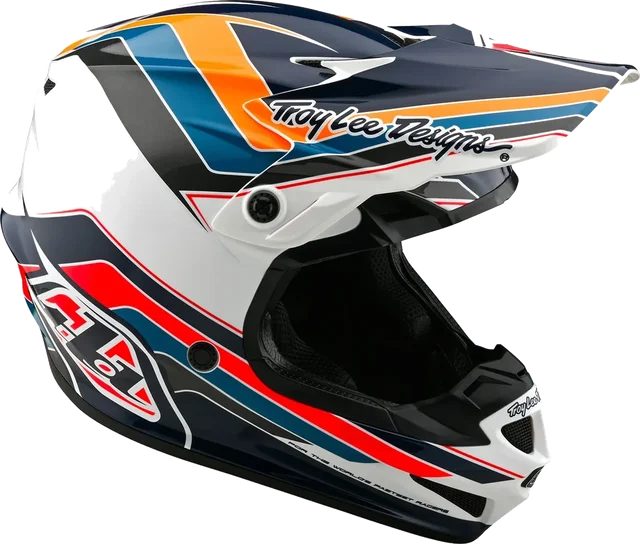 Troy Lee Designs SE4 Polyacrylite Helmet W/MIPS Block Blue, BLUE