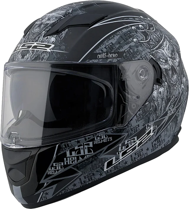 LS2 Helmets LS2 Stream Anti-Hero Helmet CLOSEOUT, anti hero black gray