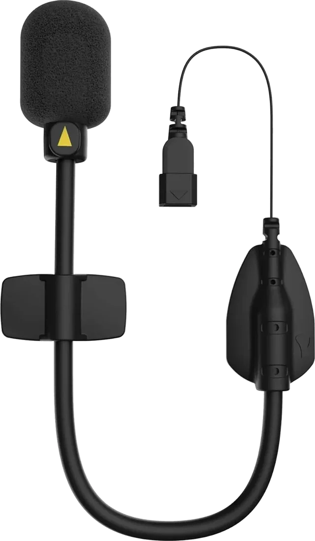 Cardo Hybrid Boom Microphone for Open and Modular Helmets Communication Head Set Accessories, black