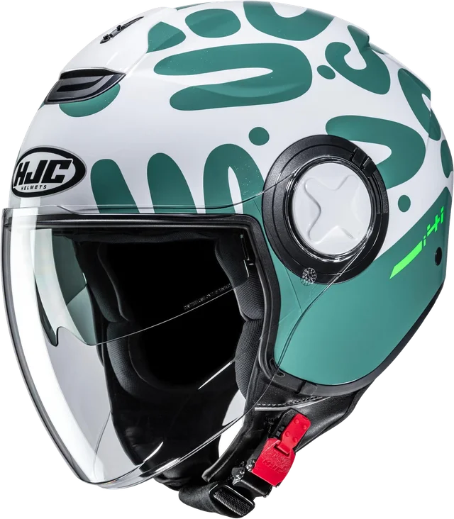 Hjc I41 Maia Helmet Black Matt, green/white