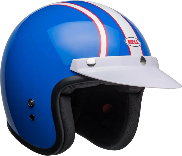 Bell Helmets Bell Custom 500 Six Day Steve McQueen Helmet CLOSEOUT, blue white