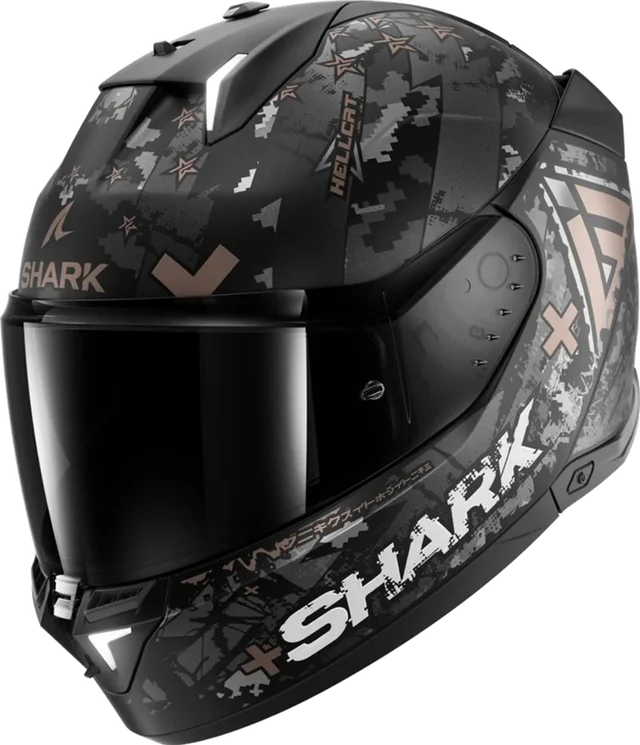 Shark SKWAL i3 Hellcat Mat Black Chrom Anthracite KUA Full Face Helmet, Black Anthracite