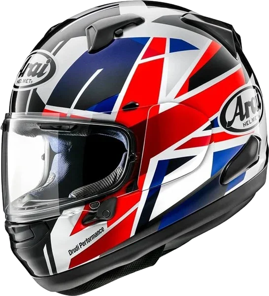 Arai Signet-X UK Flag Helmet, Black/White/Red/Blue