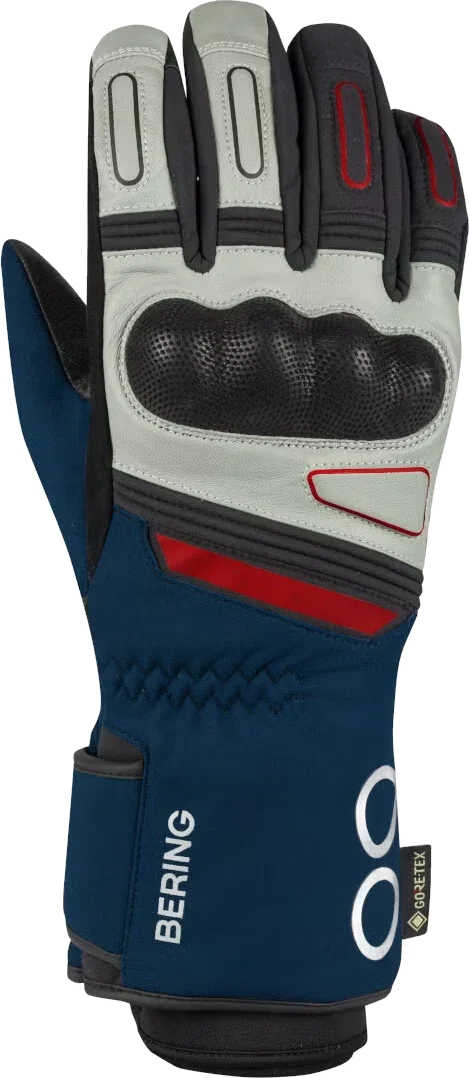 Bering Austral GTX waterproof Motorcycle Gloves, blue/grey