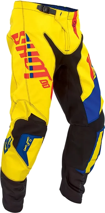 Shot race gear Flexor System Off-road Pants, Yellow / Red / Blue