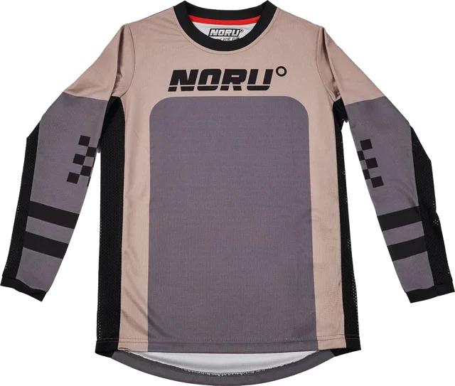 Noru JMX Vented LS Youth Off-Road Jerseys, sand grey