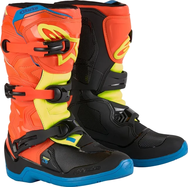 ALPINESTARS Tech 3S Junior Orange Fluo / Enamel Blue / Yellow Fluo 2024