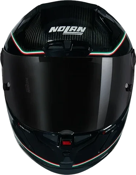 Nolan X-804 RS Carbon Full Face Helmet Asso Di Picche 341 - Black / White / Red / Green, carbon red