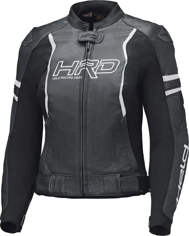 Held Ladies Street 4 Leather Jacket - Black / White, Black / White