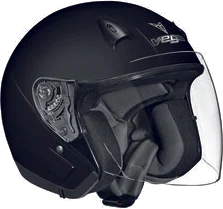 Vega NT 200 NT200 Open Face Helmet, Gloss Black