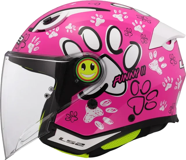 LS2 Funny II Junior Helmet Paws Pink Gloss
