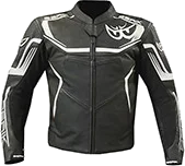 Berik Lj 9063 Leather Jacket Black White