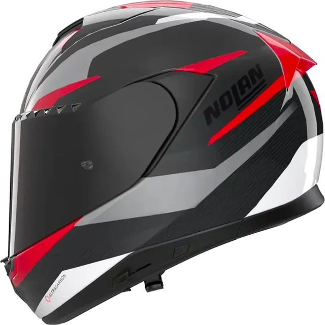 Nolan X-904 Ultra Carbon Helmet Calibro 345 Black/Grey/Red Gloss