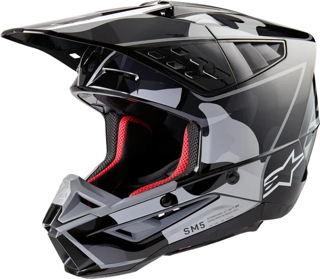 Alpinestars S-M5 Rover 2 EC 22.06 Helmet Black Silver Glossy