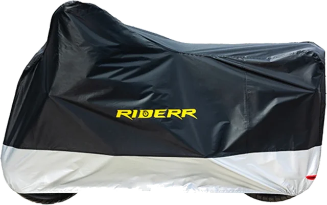 Riderr Motorcycle Cover - Black/Silver, Black