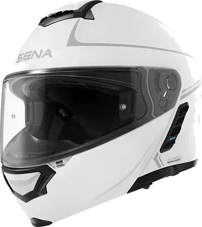 Sena - IMPULSE Modular Motorcycle Smart Communication Helmet with Mesh Intercom, glossy white