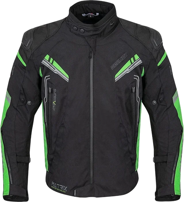 Germot Matrix Motorcycle Textile Jacket, black/green