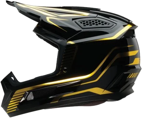 Z1R Apparel Z1R Dirt Maxx Monogram Helmet, Black/Gold