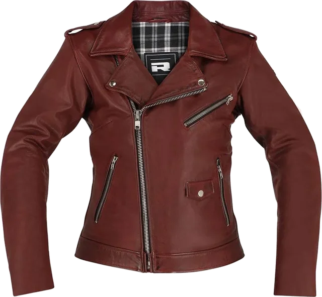 Richa Brighton Ladies Leather Jacket Burgandy