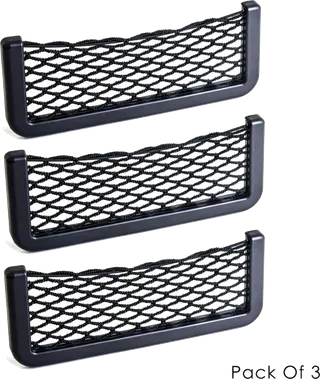 Pyramid Self Adhesive Storage Pocket Black Pack Of 3 (Large)