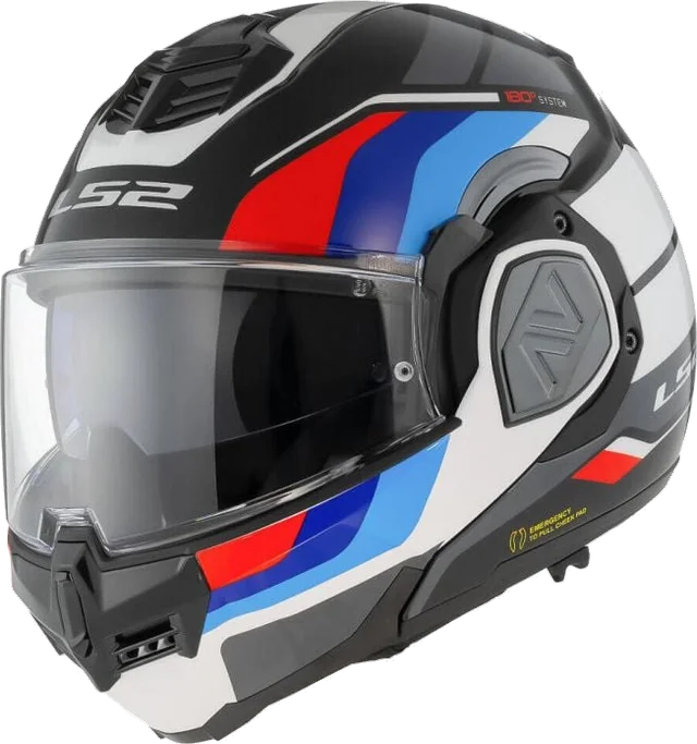LS2 FF906 Advant Sport Helmet, Gloss Black / Blue / Red