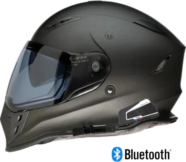 Z1R Nemesis Full Face Bluetooth Helmet Smoke Flat Black