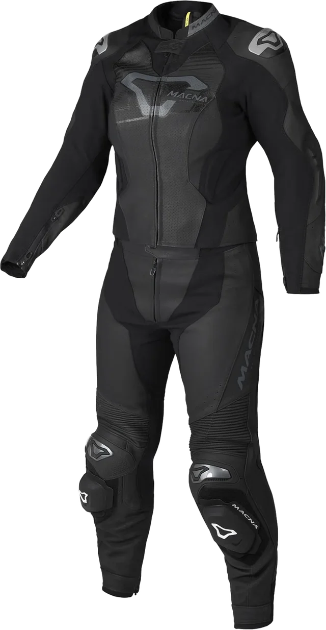 Macna Blitz Two Piece Ladies Motorcycle Leather Suit, black