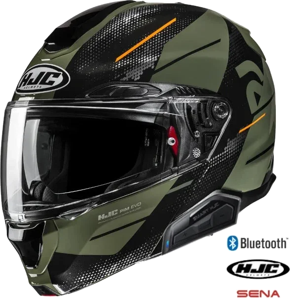 HJC RPHA 91 Modular Helmet Blat Graphic MC-7 11b Installed