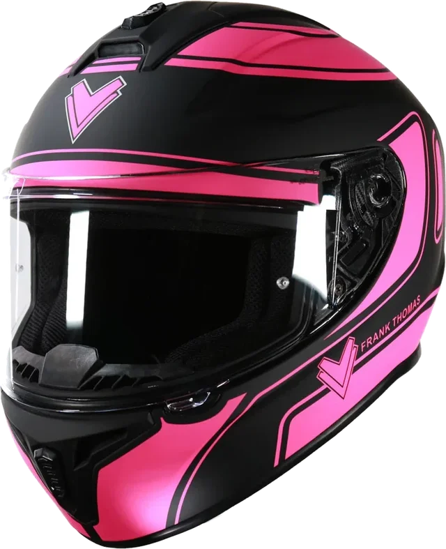 Frank Thomas FT815 Helmet Matt Black Pink, Matt Black Pink