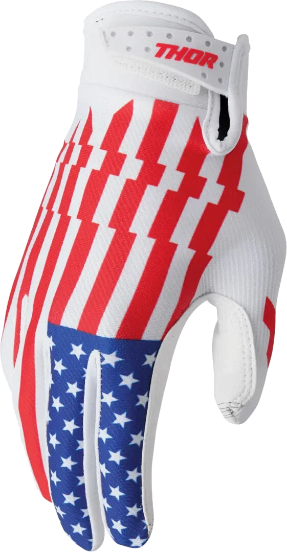 Thor Patriot Motocross Gloves, United States
