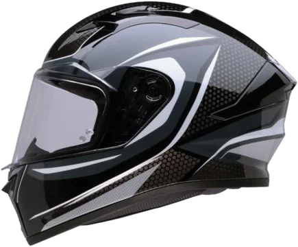 Z1R Apparel Z1R Talon Nighthawk Helmet, Black/Grey/White