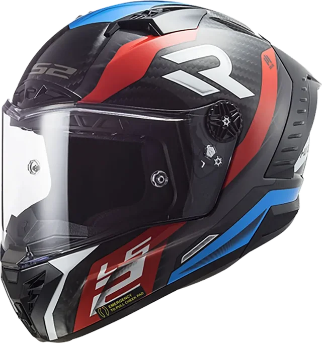 LS2 Ff805 Thunder Carbon Supra Full Face Helmet, Red / Blue