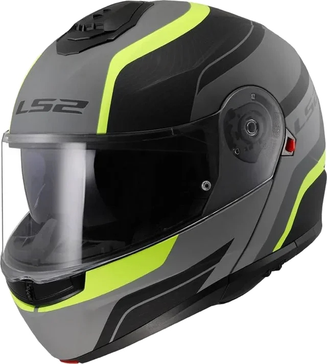 LS2 FF908 Strobe II Helmet Monza Matt Black H-V Yellow, Monza Matt Black H-V Yellow