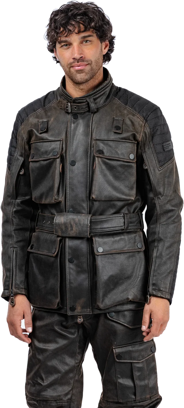 Spada Crossguard Walnut Brown Waterproof Motorcycle Jacket, Brown