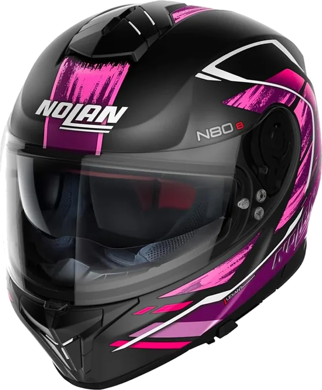 Nolan N80-8 Helmet Thunderbolt N-Com Black/Pink Matt