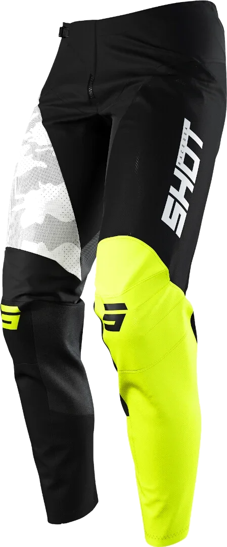 Shot Contact Camo Motocross Pants, black/yellow
