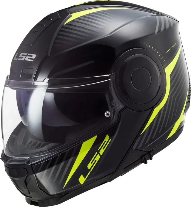 LS2 Helmets LS2 Horizon Skid Helmet CLOSEOUT, black hi viz yellow