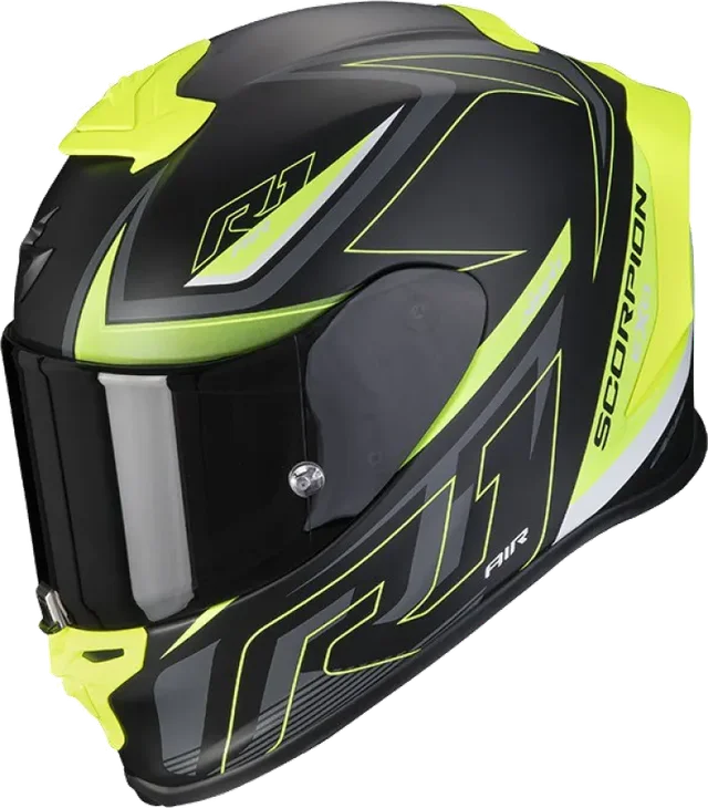 Scorpion Full Face Helmet Scorpion Exo-r1 Air Gaz, noir/jaune/fluo
