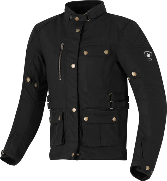 Merlin Harriet Ladies Motorcycle Wax Jacket, black
