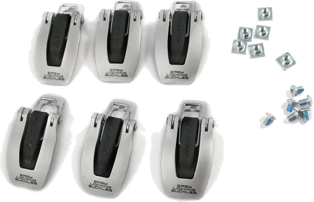Scott MX BOOT BUCKLE HOOKS SET 550, (SILVER/BLACK)