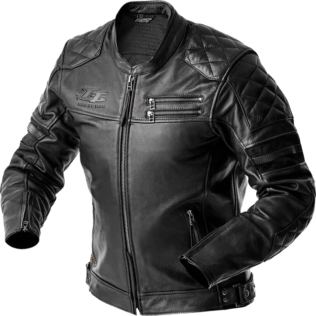 RST IOM TT Hillberry D3O CE Leather Jacket, Black