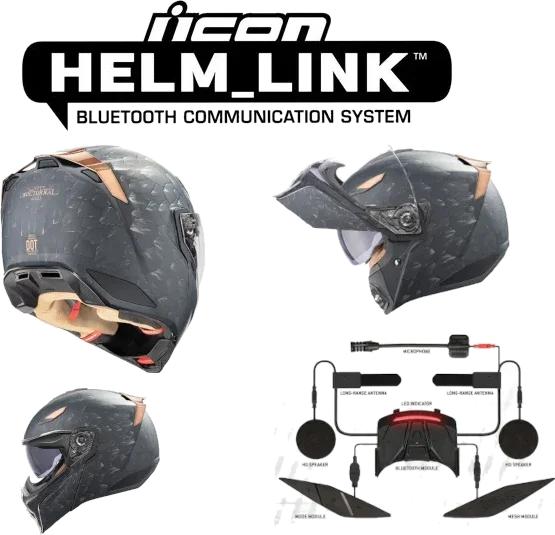 Icon Threshold Bluetooth Helmet Nocturnal 2 HelmLink