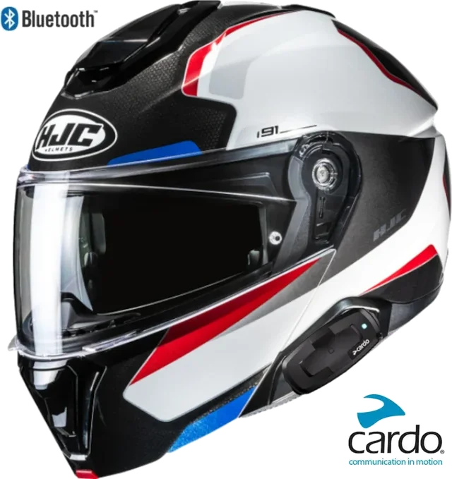 HJC i91 Modular Bluetooth Helmet Felio MC-21 Cardo 4X